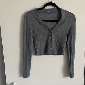 Bleusalt Gray Knit Cardigan
